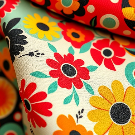 retro fabrics with geometric designs