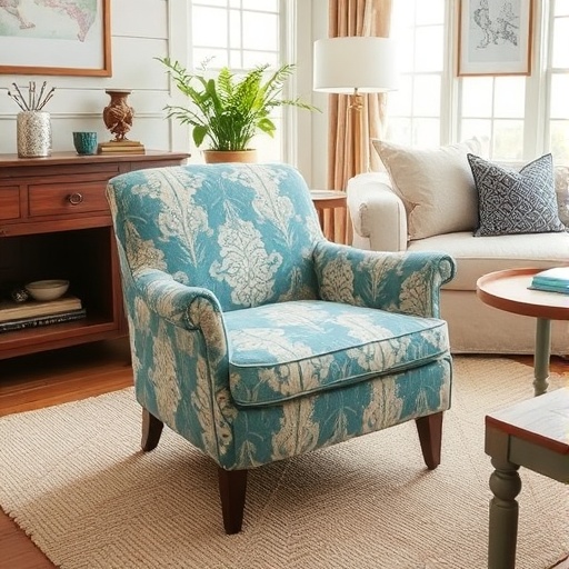 upcycled chair in living room
