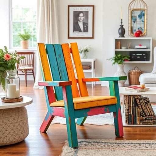 upcycled chair in a stylish room