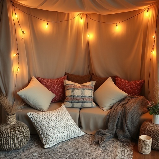 cozy corner for relaxation during Diwali