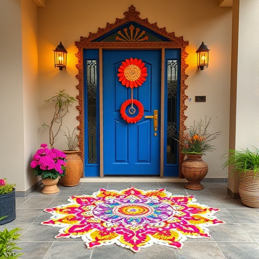 door decor for welcoming guests during Diwali