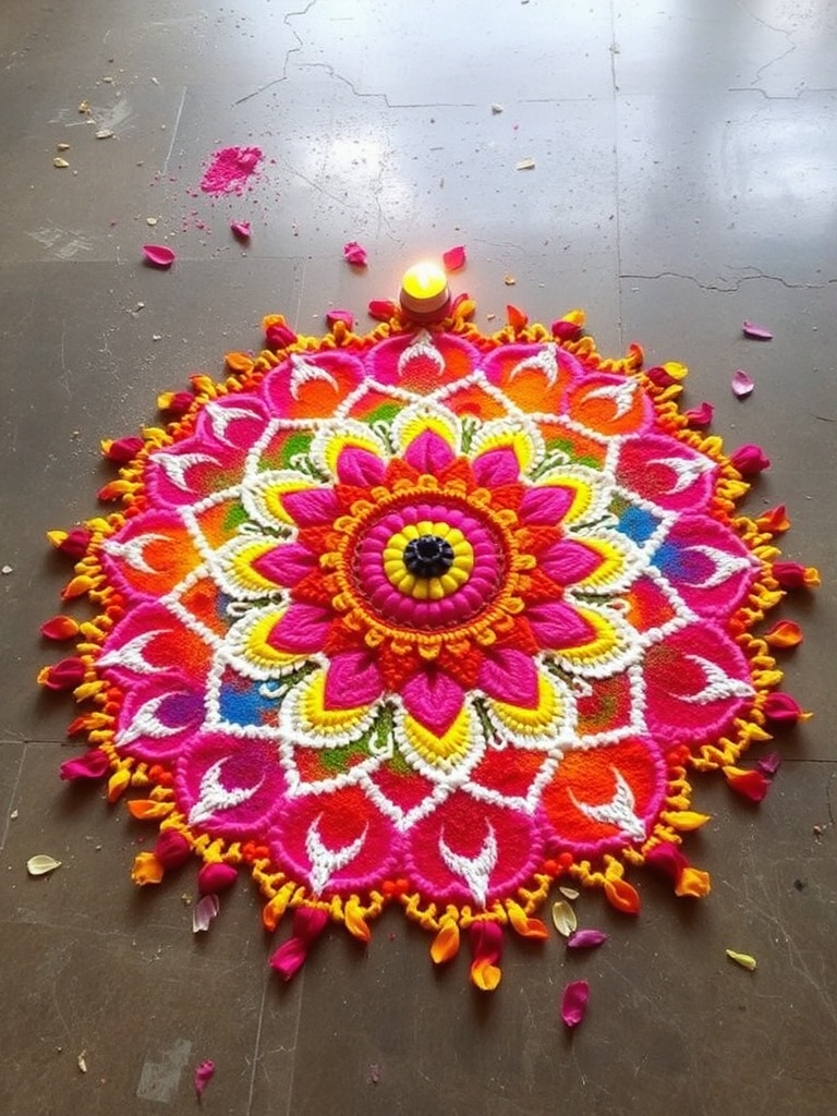 colorful rangoli design for Diwali