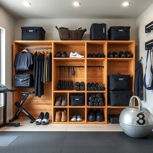 storage solutions in home gym