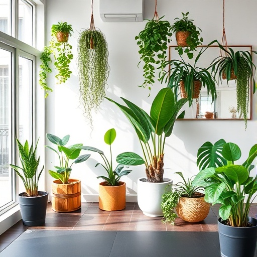plants in home gym