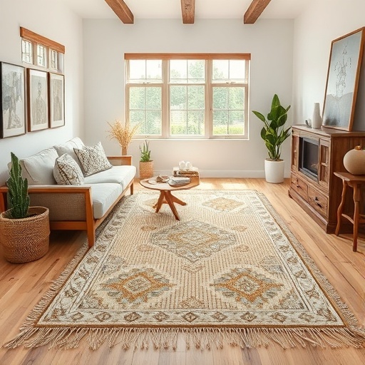 natural fiber rug in a room