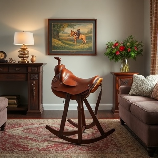 vintage saddle chair