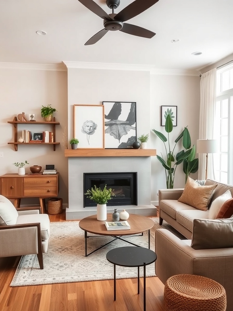 cozy living room with stylish decor