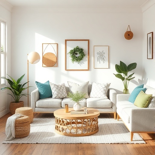 eco-friendly decor in a room