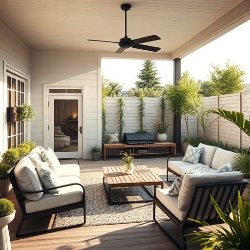 stylish outdoor living area