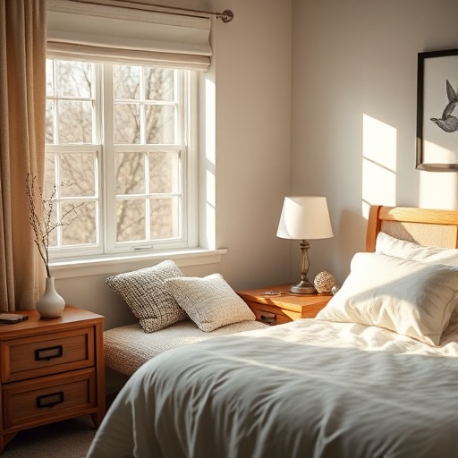 a comfortable reading nook in a bedroom