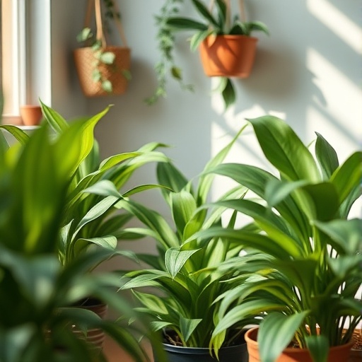 indoor plants in a small space