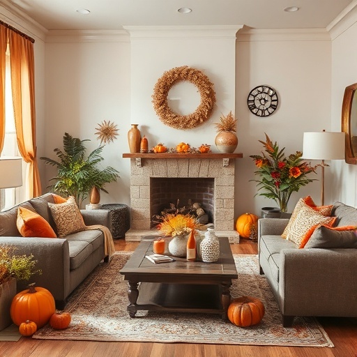 seasonal decor in living space