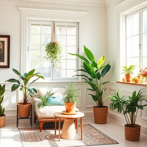 room with indoor plants