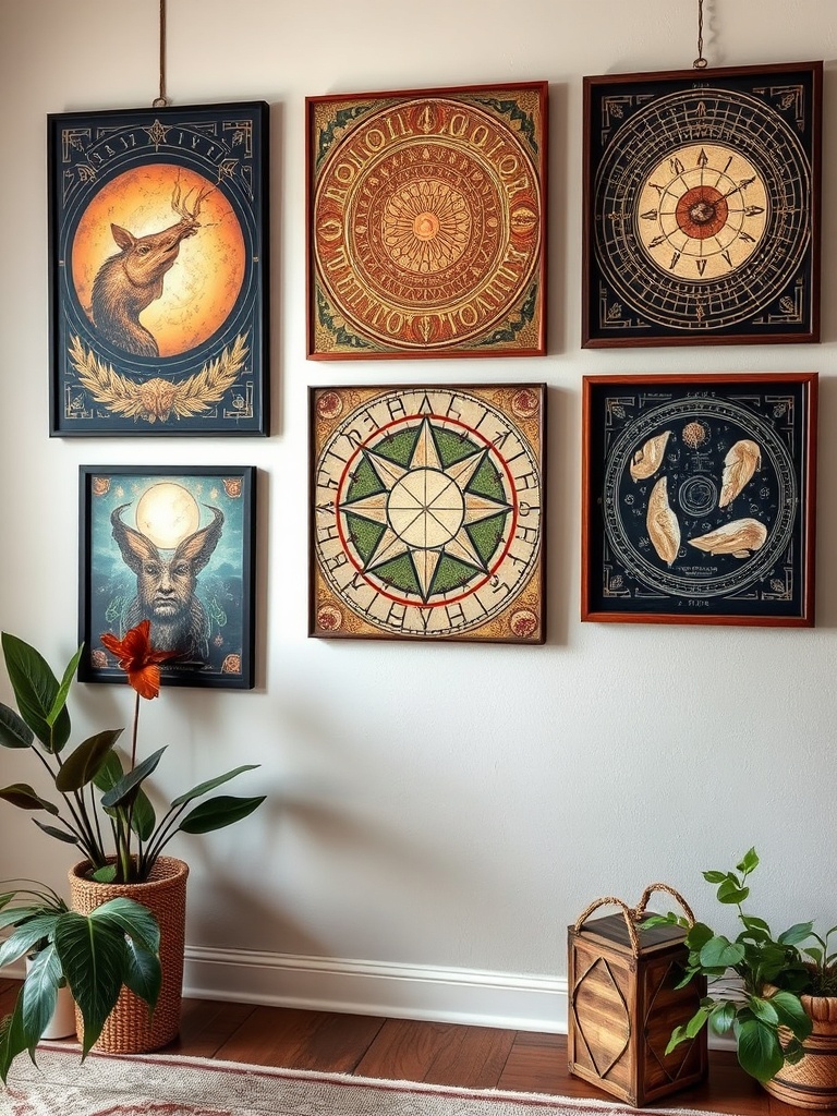 mystical wall art in a witchy decor