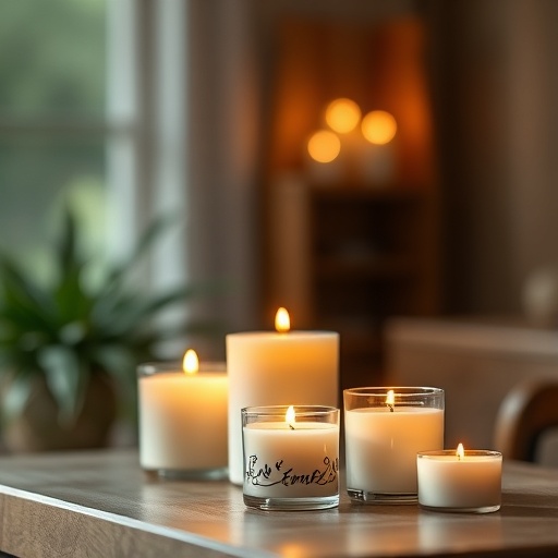 decorative scented candles for atmosphere