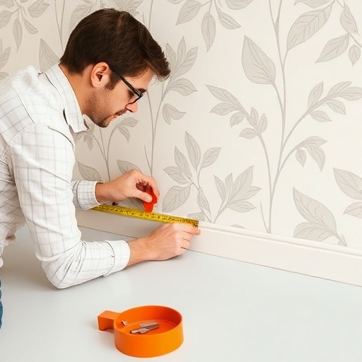 DIY wallpaper installation process