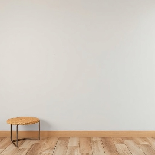 soft gray wall with earthy accents