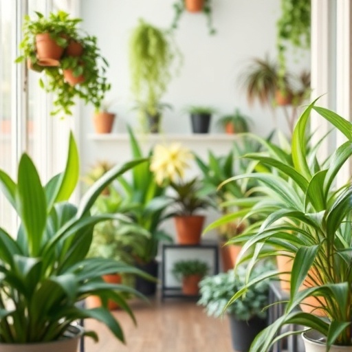 room filled with indoor plants
