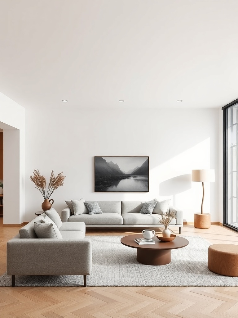 minimalist living room with modern decor