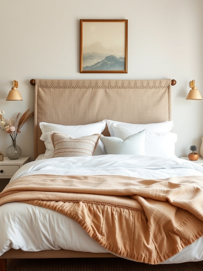 cozy bedroom with handmade decor