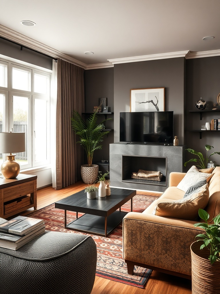 cozy living room with stylish decor