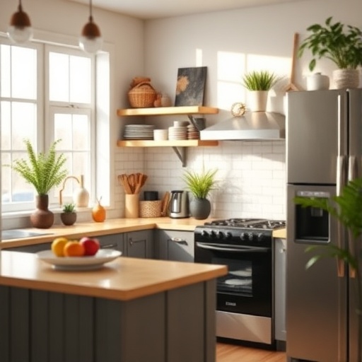 creatively decorated kitchen