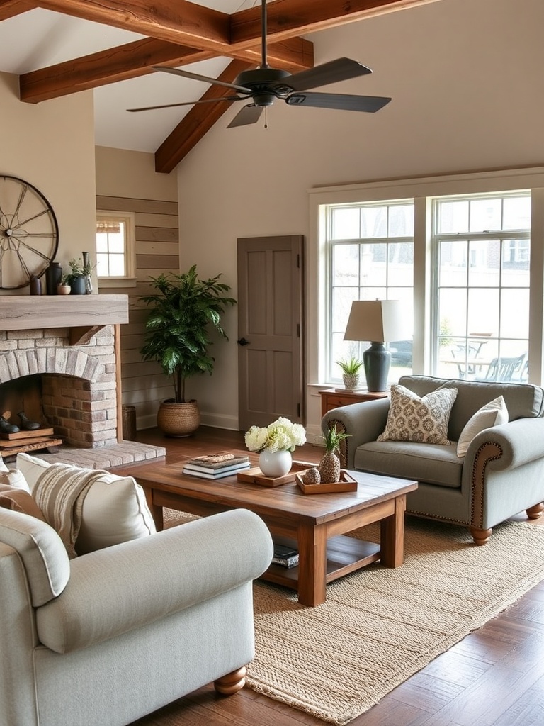 cozy farmhouse living room