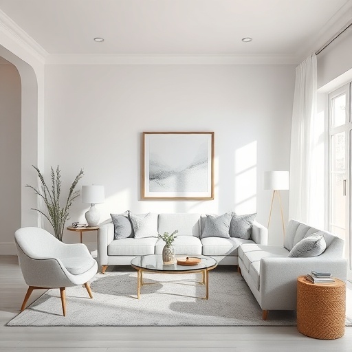 neutral color palette in living room