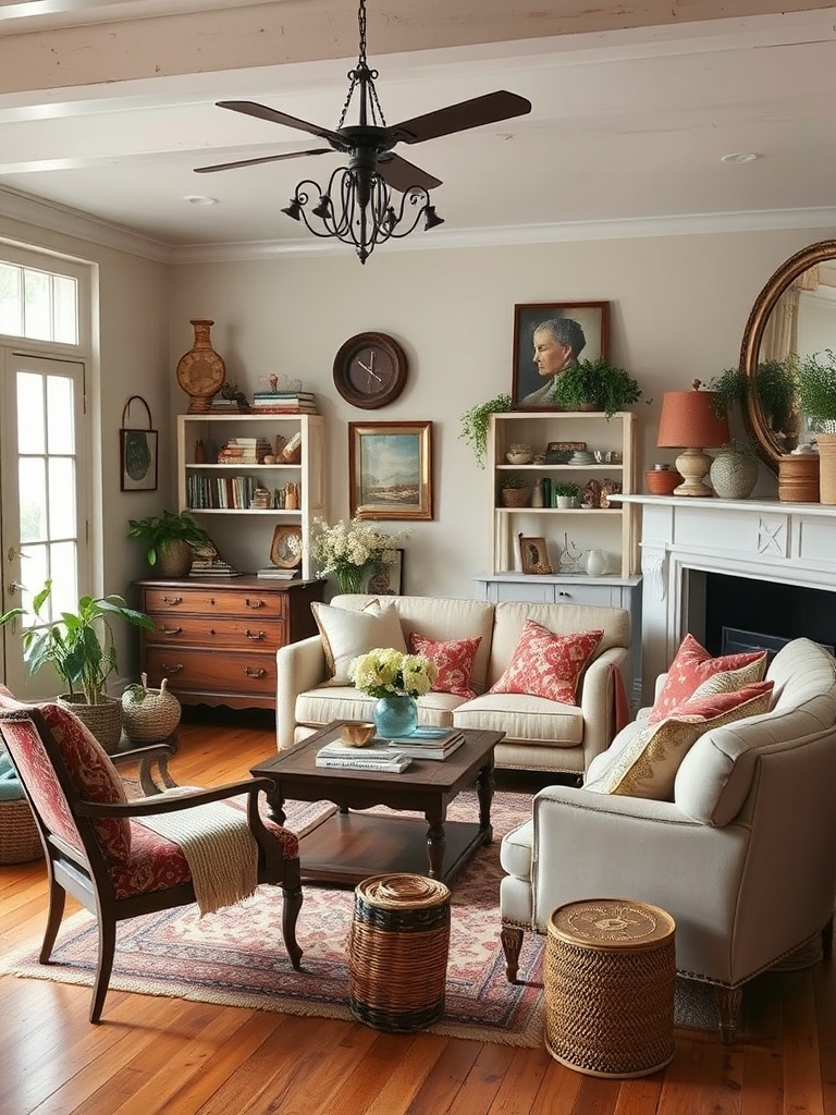 cozy cottagecore living room