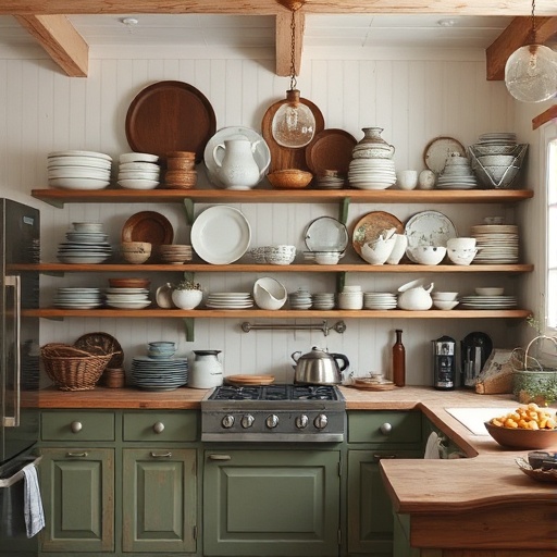 rustic kitchen with vintage decor