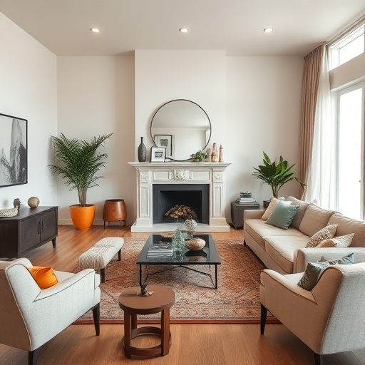 well-arranged living room furniture
