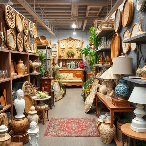 thrift store with unique decor