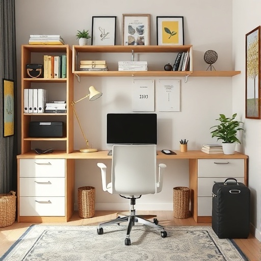 organized home office space