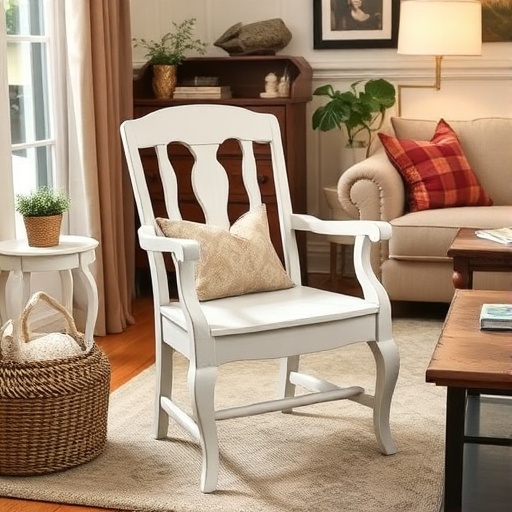 upcycled chair with fresh paint