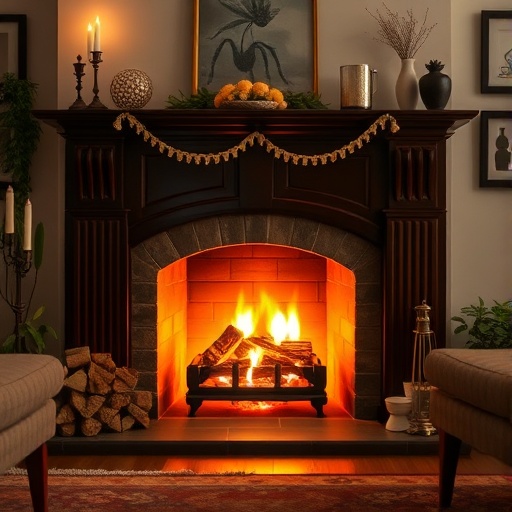 charming fireplace in a cozy living room