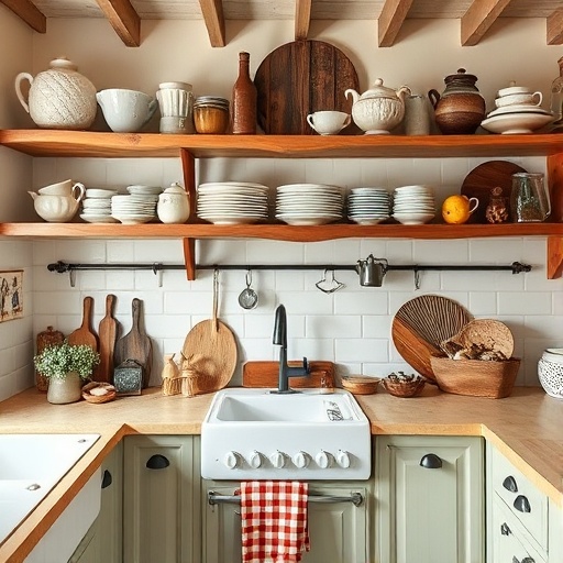 cozy country kitchen with rustic decor