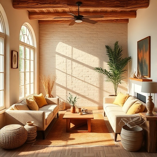 room with warm earthy tones