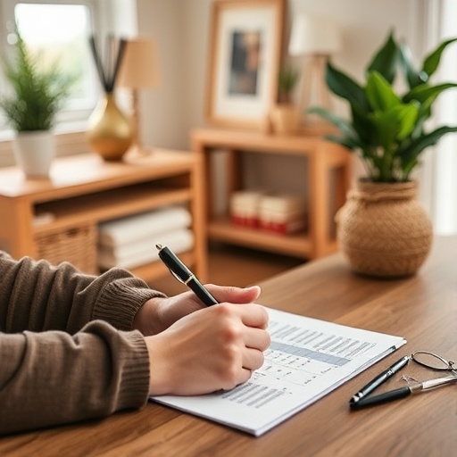 person planning budget for decor