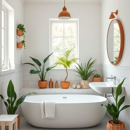 spa-like bathroom with calming colors