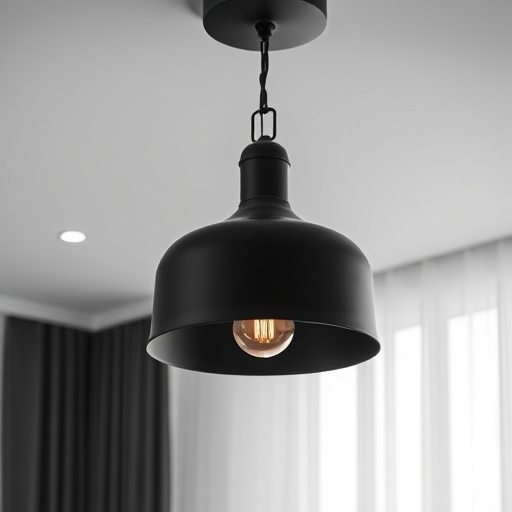elegant black and white light fixture