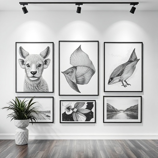 black and white wall art
