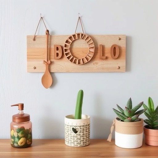 DIY decor project in minimalist style