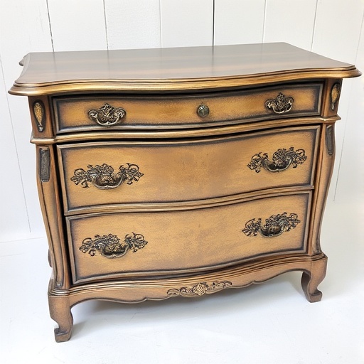 Furniture with metallic paint accents
