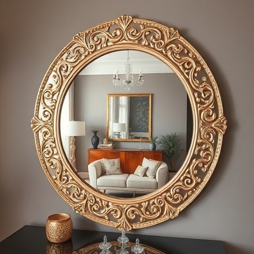 decorative mirror in a small space