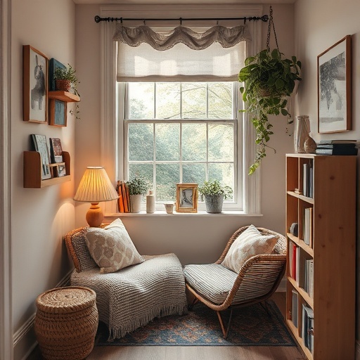 reading nook in a small space