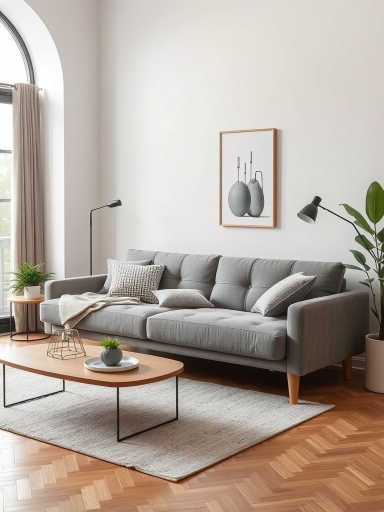 sofa bed in a small living room