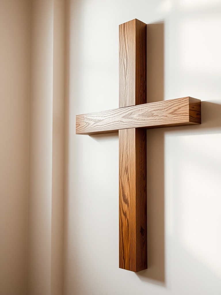 wooden cross on a wall