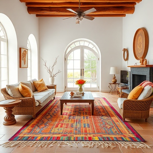 colorful woven rug