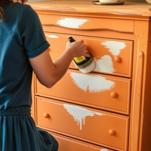 DIY furniture painting project