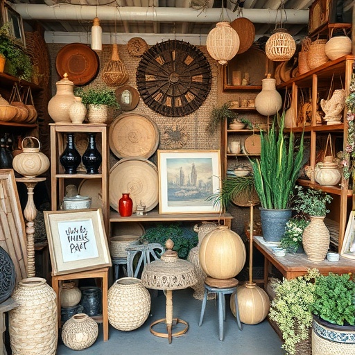 thrift store with natural decor items